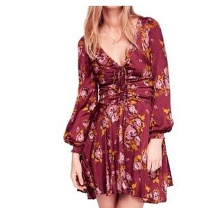 Free people floral mini dress